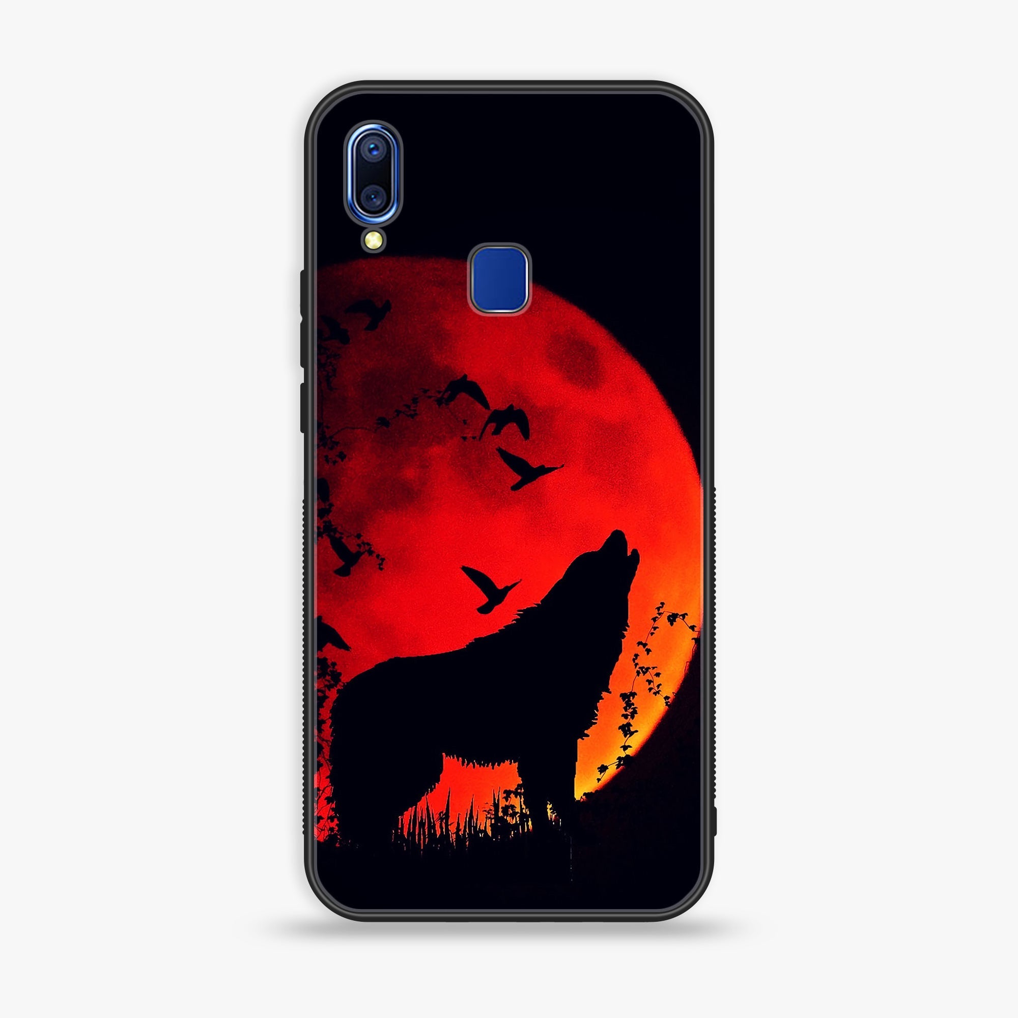 VIVO Y91 - Wolf Series - Premium Printed Glass soft Bumper shock Proof Case