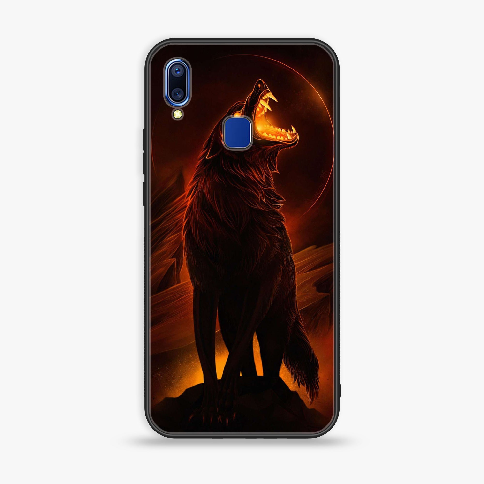 VIVO Y91 - Wolf Series - Premium Printed Glass soft Bumper shock Proof Case