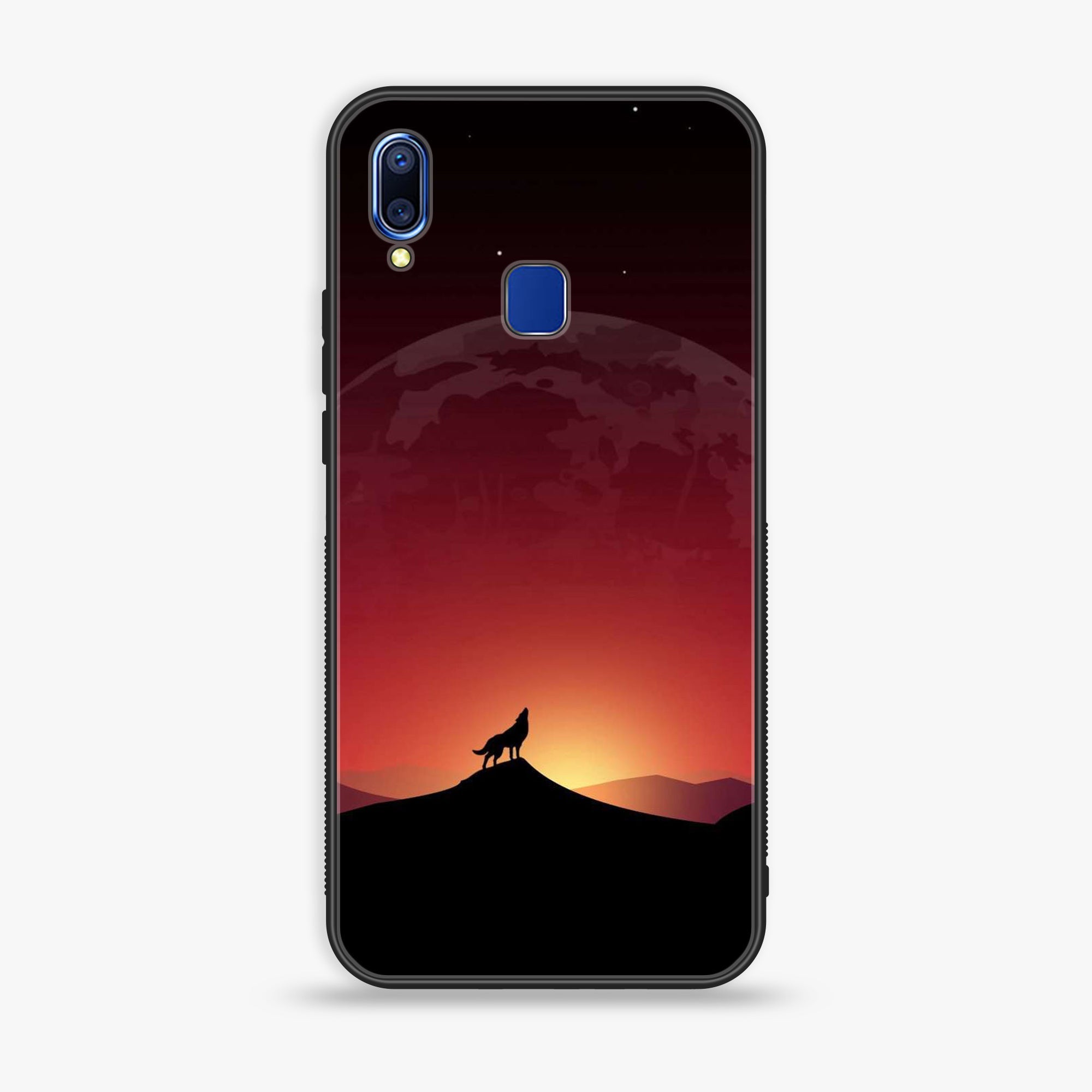 VIVO Y91 - Wolf Series - Premium Printed Glass soft Bumper shock Proof Case