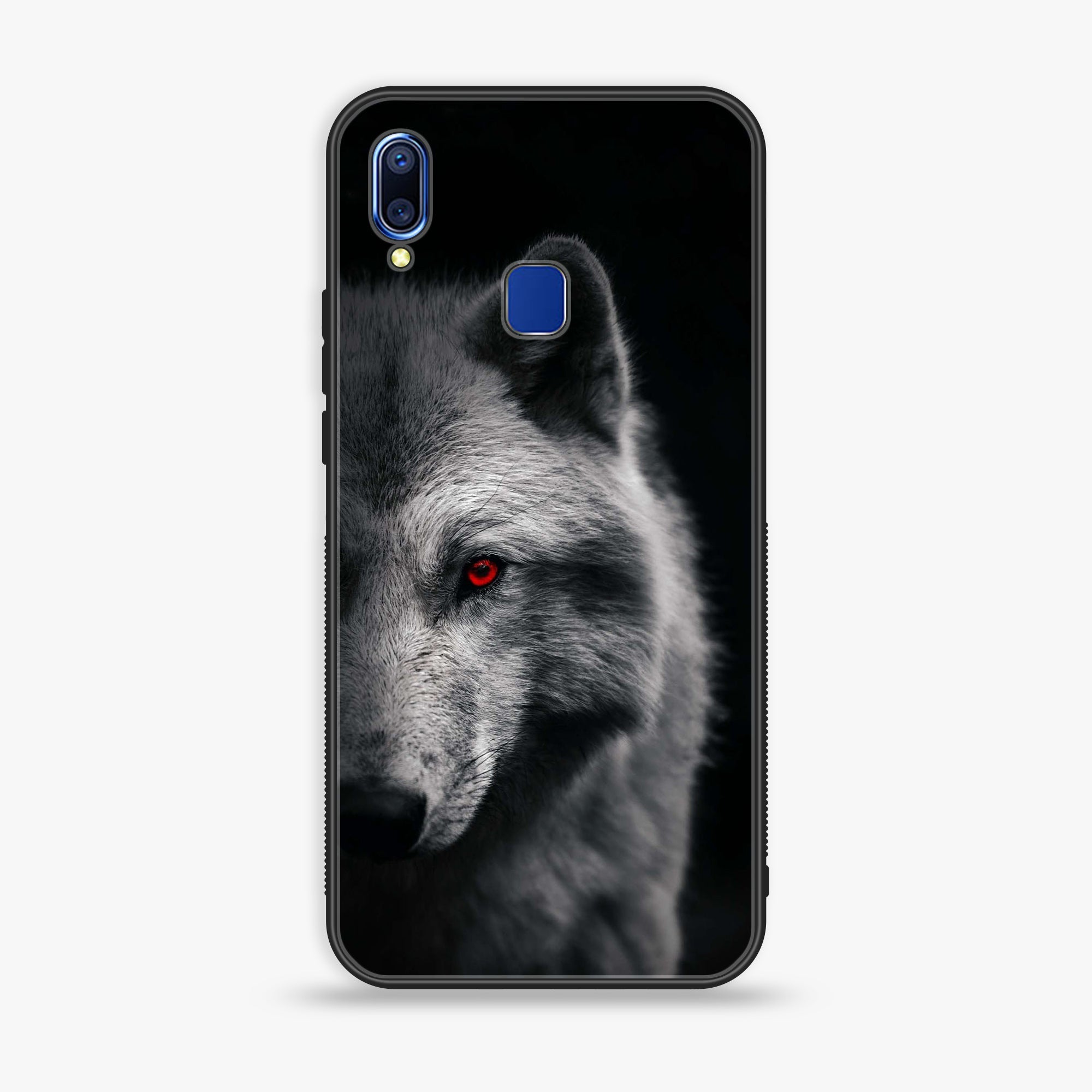 VIVO Y91 - Wolf Series - Premium Printed Glass soft Bumper shock Proof Case