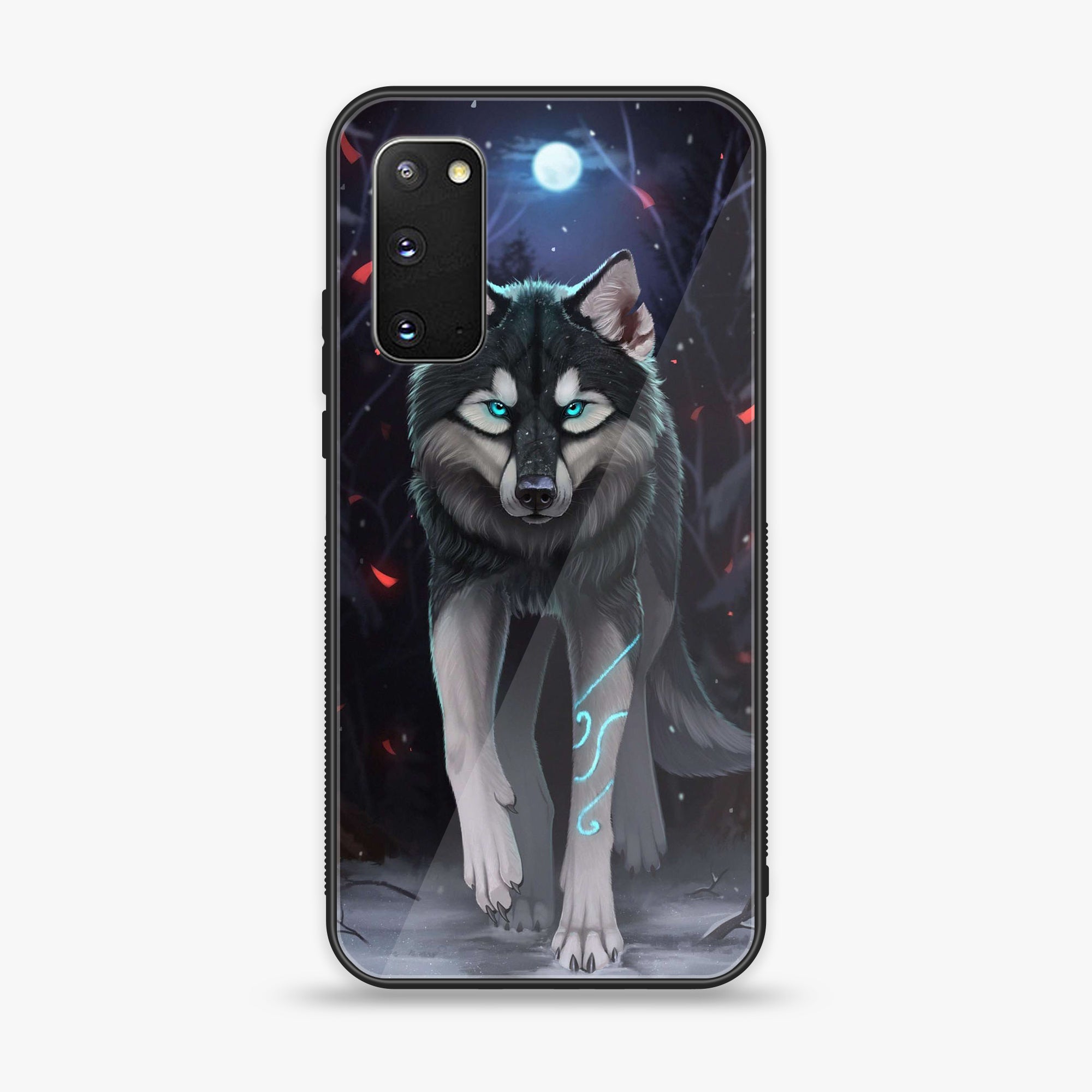 Samsung Galaxy A02s - Wolf Series - Premium Printed Glass soft Bumper shock Proof Case