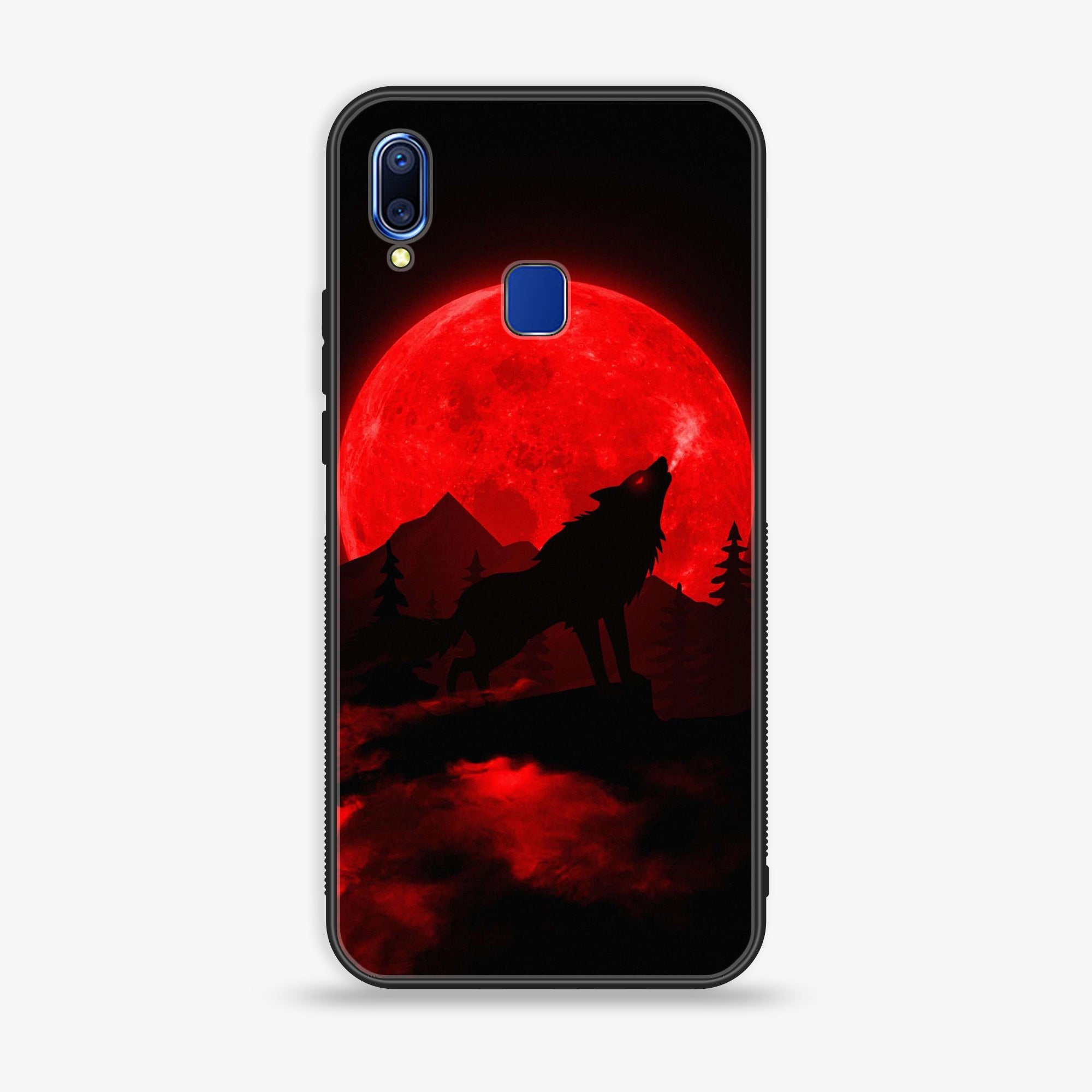 VIVO Y91 - Wolf Series - Premium Printed Glass soft Bumper shock Proof Case