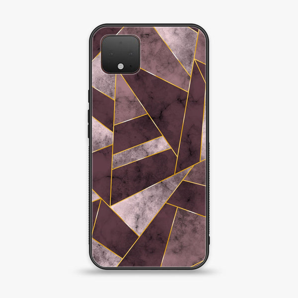 Google Pixel 4 - Geometric Marble Series - Premium Metal Printed soft Bumper Shock Proof Case