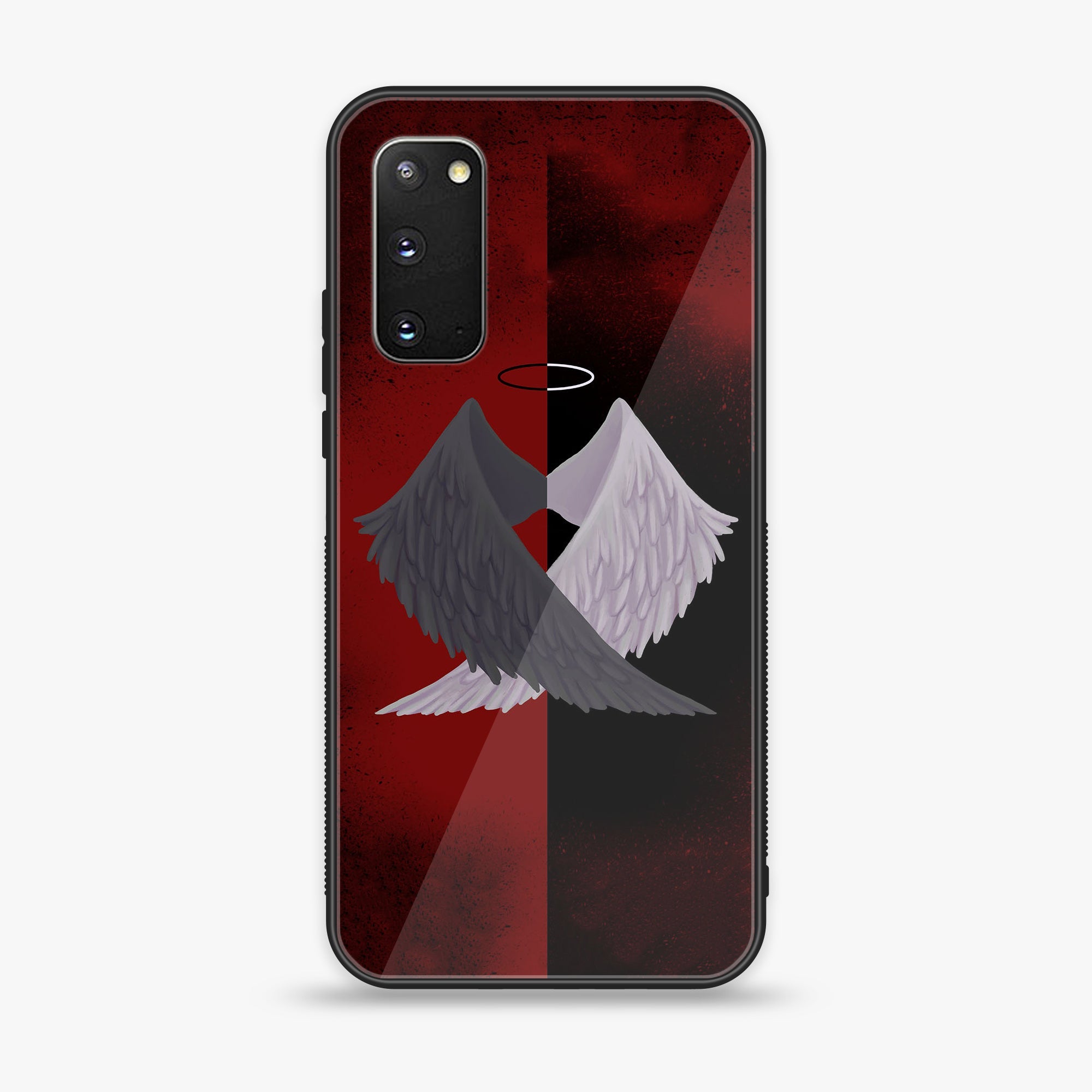 Samsung Galaxy A02s - Angel Wings 2.0 Series - Premium Printed Glass soft Bumper shock Proof Case