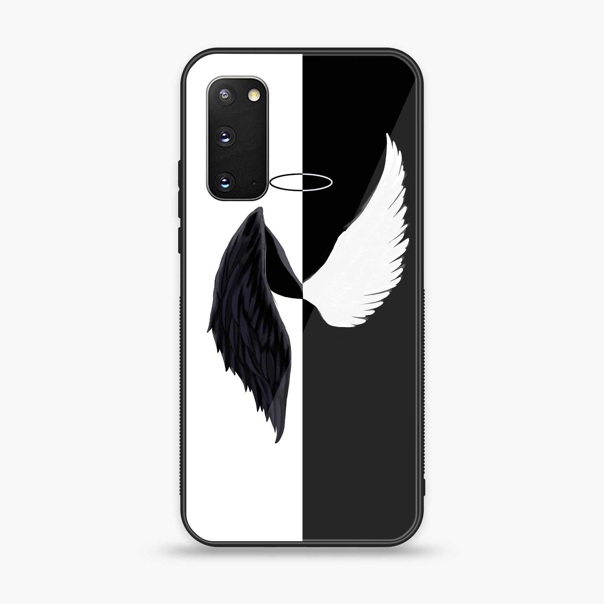 Samsung Galaxy A02s - Angel Wings 2.0 Series - Premium Printed Glass soft Bumper shock Proof Case