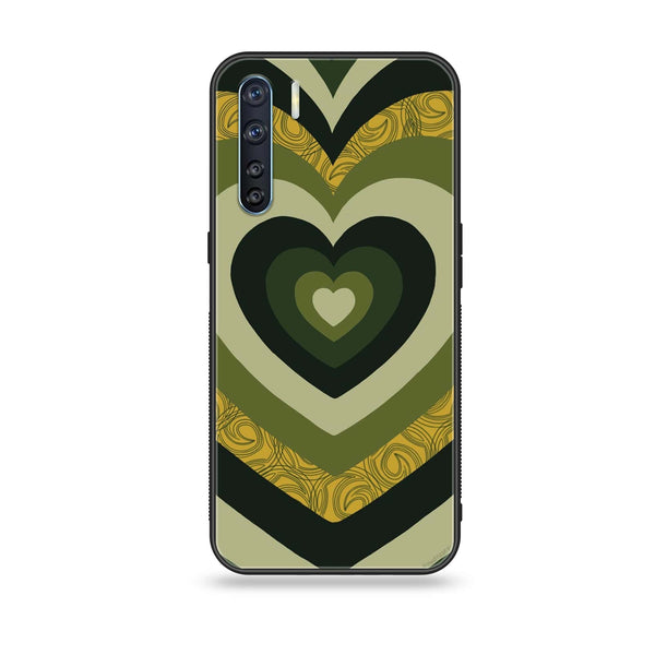Oppo Reno 3 / OPPO A91 / F15  - Heart Beat Series 2.0 - Premium Printed Glass soft Bumper shock Proof Case