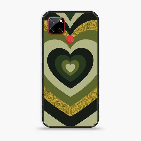 Realme C12 Heart Beat Series 2.0 Premium Printed Glass soft Bumper shock Proof Case