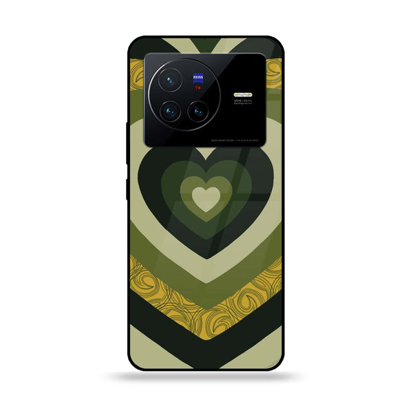 Vivo X80 - Heart Beat Series 2.0 - Premium Printed Glass soft Bumper shock Proof Case