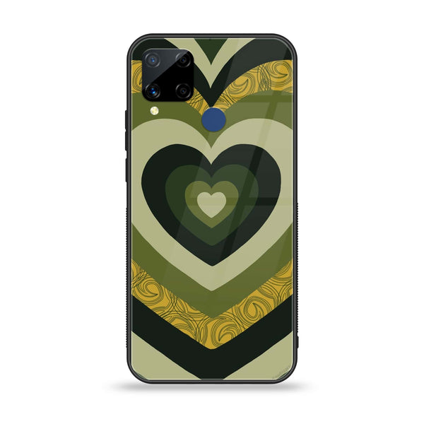 Realme C15 - Heart Beat Series 2.0 - Premium Printed Glass soft Bumper shock Proof Case