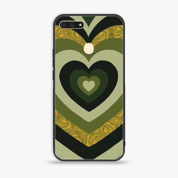 Huawei Y6 2018/Honor Play 7A - Heart Beat Series 2.0 - Premium Printed Glass soft Bumper shock Proof Case