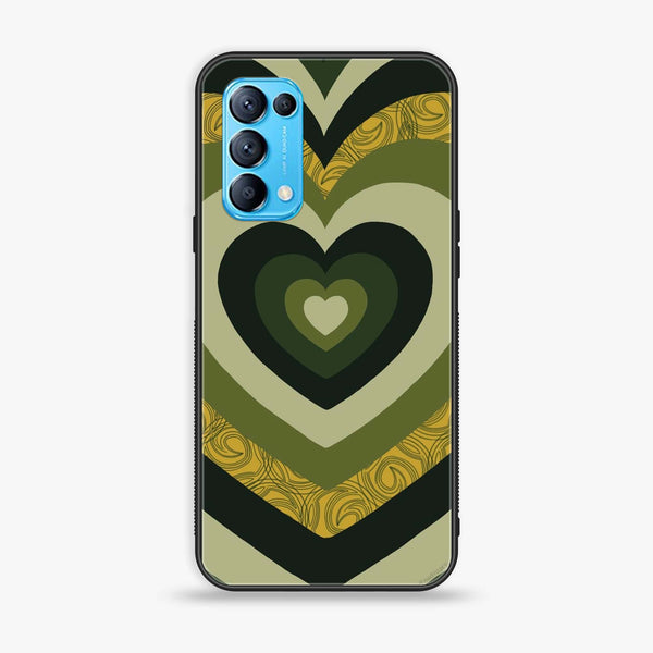 Oppo Reno 5 Heart Beat 2.0 Design 1 Premium Printed Glass soft Bumper shock Proof Case CS-10919