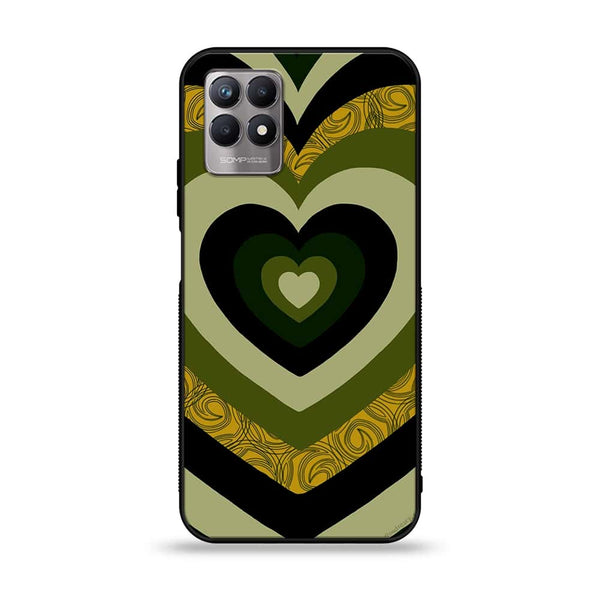 Realme 8i - Heart Beat Series 2.0  - Premium Printed Glass soft Bumper shock Proof Case