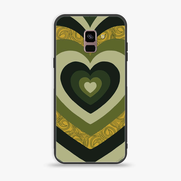 Samsung Galaxy A8+ (2018) - Heart Beat Series 2.0 - Premium Printed Glass soft Bumper shock Proof Case