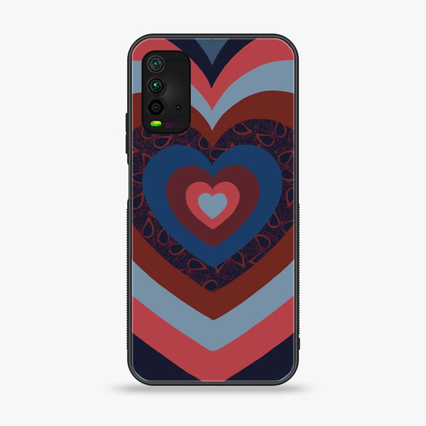 Xiaomi Redmi 9T/ 9 power- Heart Beat Design 2 2.0 - Premium Printed Glass soft Bumper shock Proof Case CS-37241