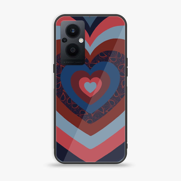 Oppo Reno 7z/OnePlus N20/ F21 Pro 5g - Heart Beat Series 2.0 Design 2 - Premium Printed Glass soft Bumper shock Proof Case CS-24083