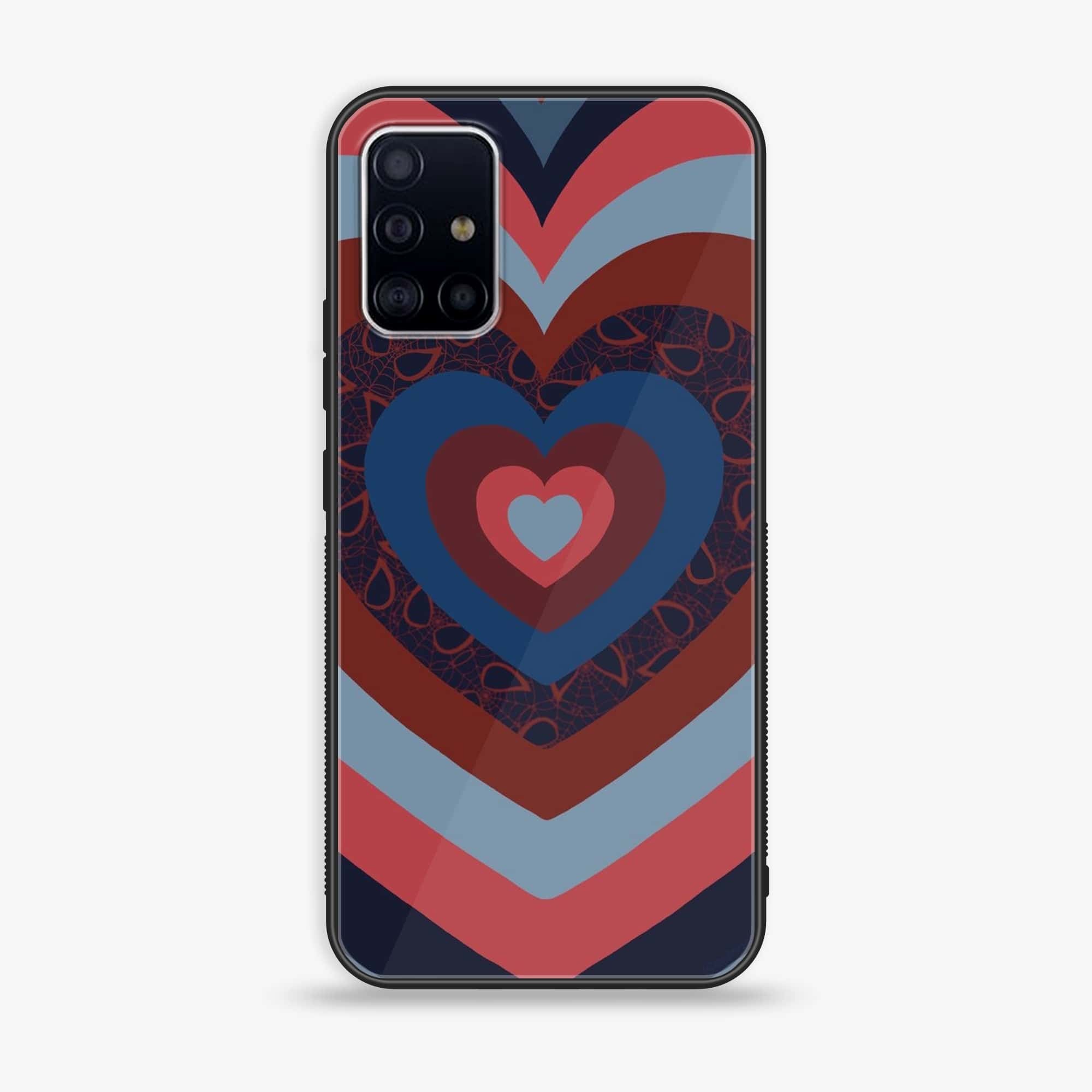 Samsung Galaxy A71 Heart Beat Series 2.0 Premium Printed Glass soft Bumper shock Proof Case