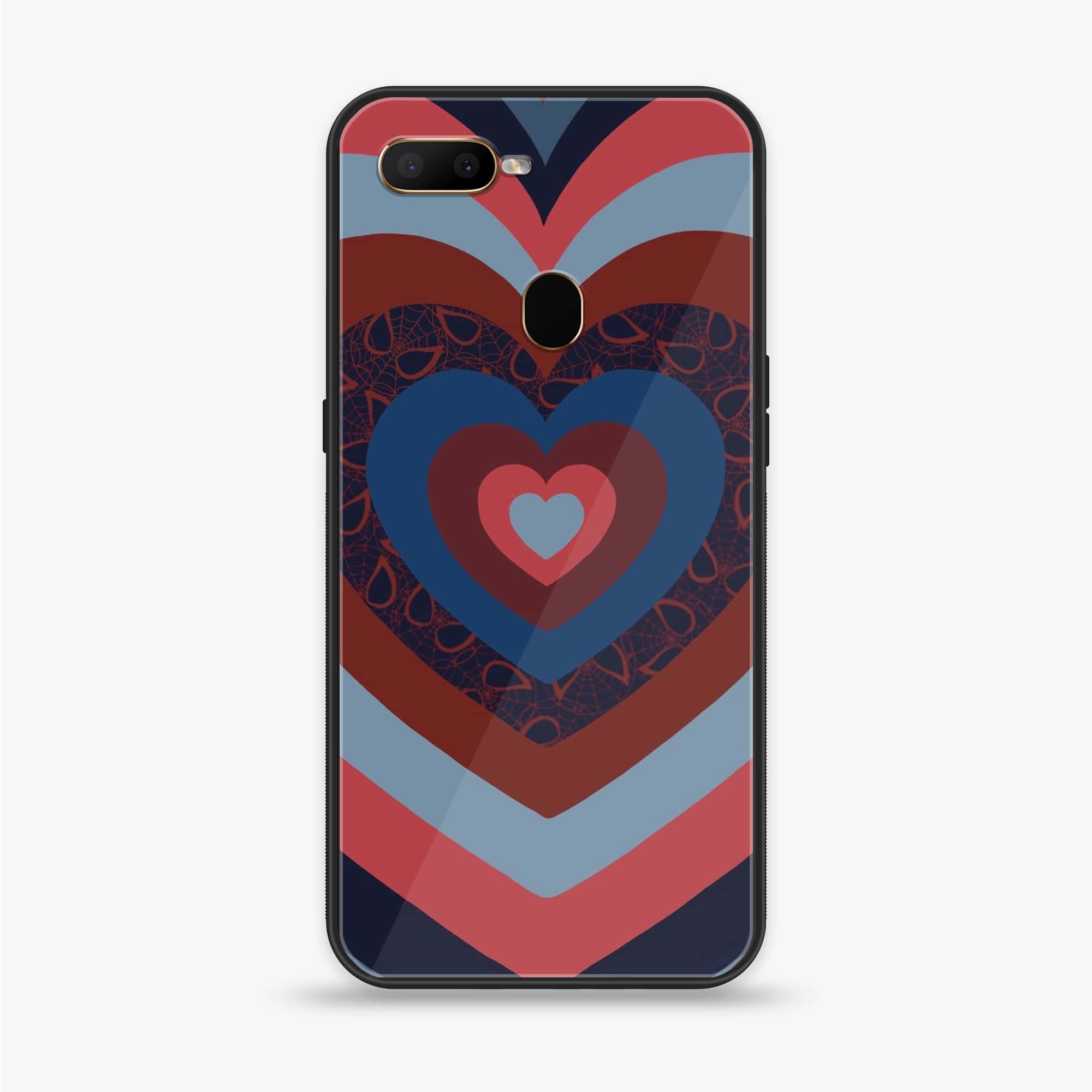 OPPO A5s - Heart Beat Series 2.0 - Premium Printed Glass soft Bumper shock Proof Case