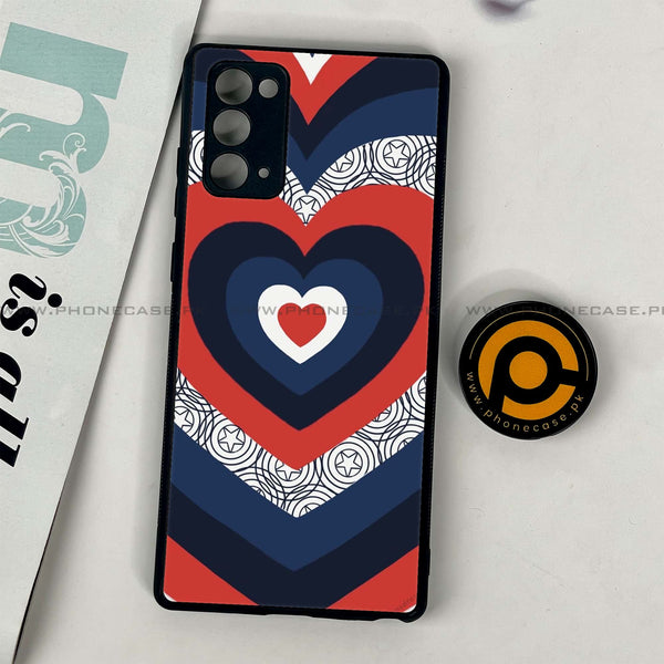 Samsung Galaxy Note 20 - Heart Beat 2.0 Design 3 - Premium Printed Glass soft Bumper shock Proof Case CS-12065