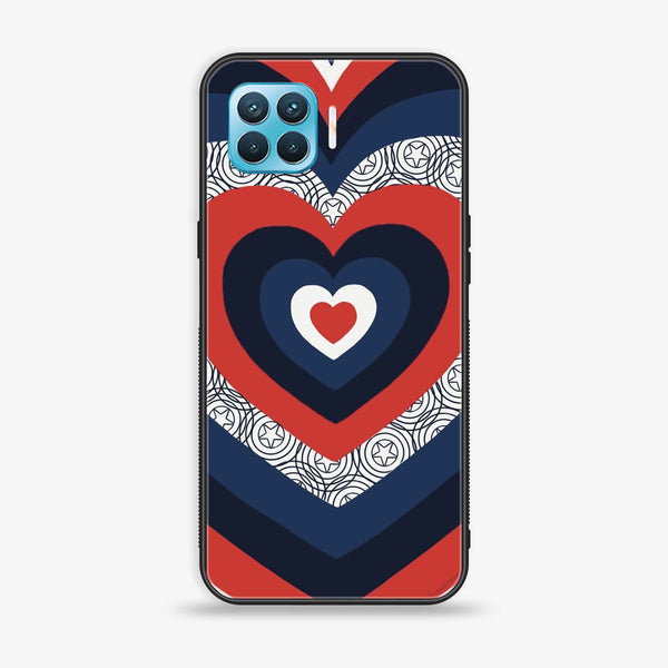 Oppo F17 Pro /A93 4G/ RENO 4 LITE  - Heart Beat Series 2.0  Design 3 - Premium Printed Glass soft Bumper shock Proof Case  CS-19048