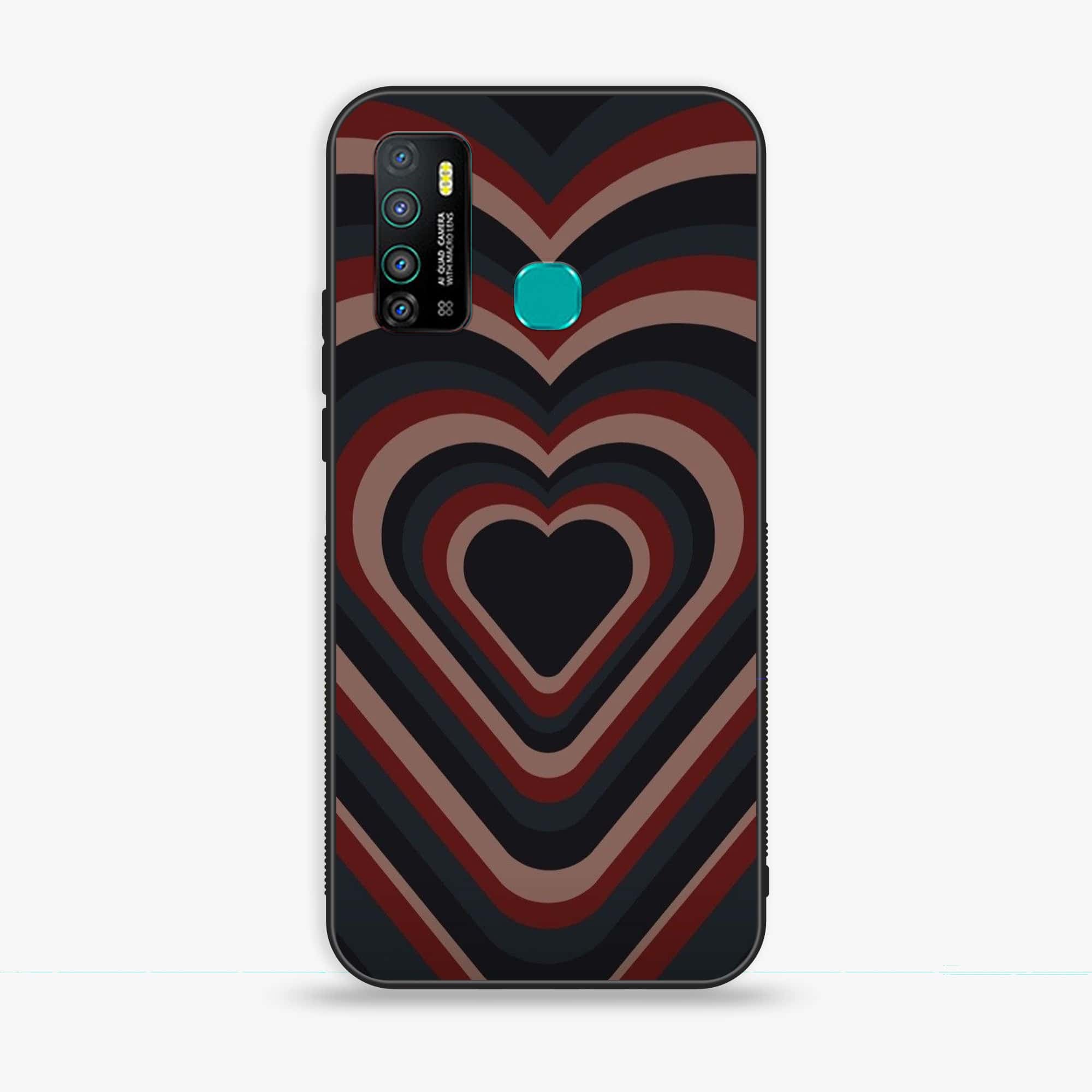 Infinix Hot 9 - Heart Beat Series 2.0 - Premium Printed Glass soft Bumper shock Proof Case