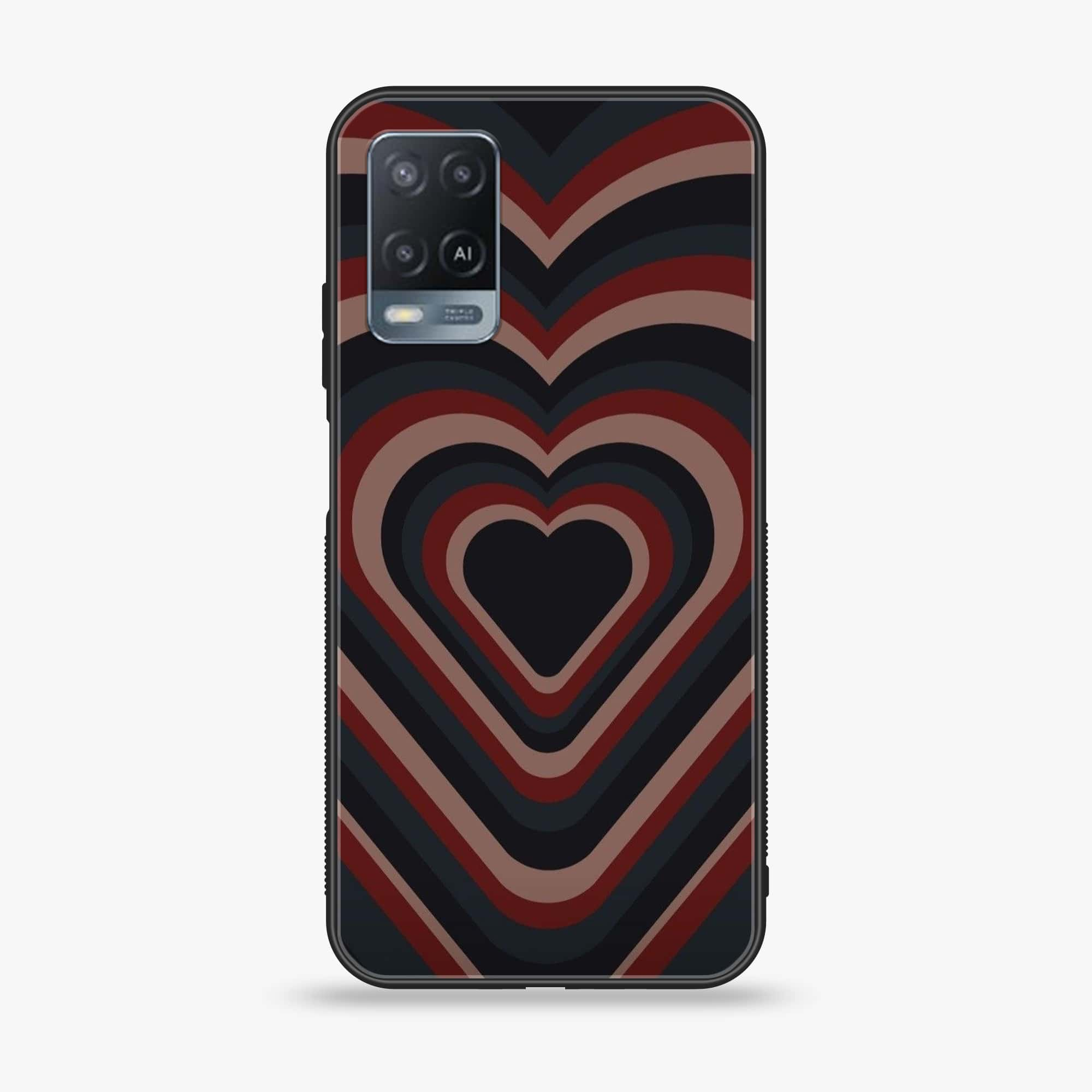 Oppo A54 - Heart Beat 2.0 Series - Premium Printed Glass soft Bumper shock Proof Case