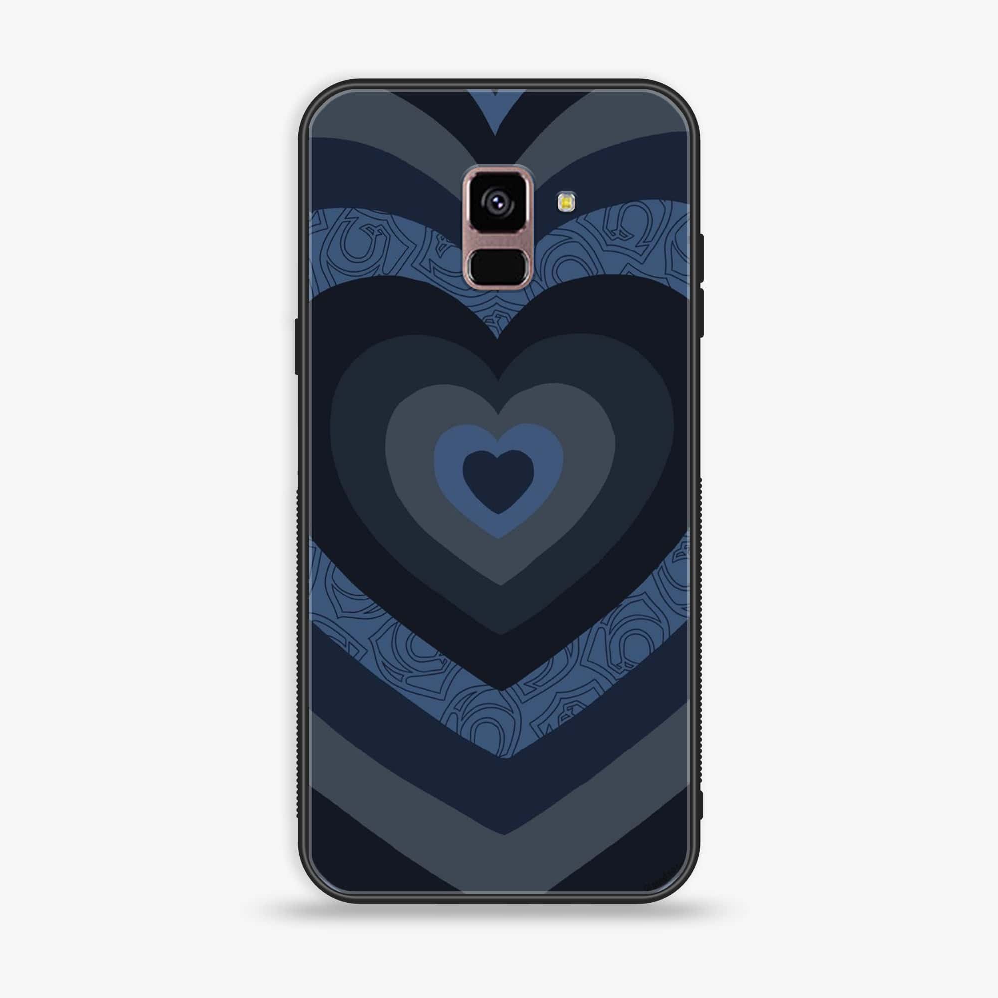 Samsung Galaxy A8+ (2018) - Heart Beat Series 2.0 - Premium Printed Glass soft Bumper shock Proof Case