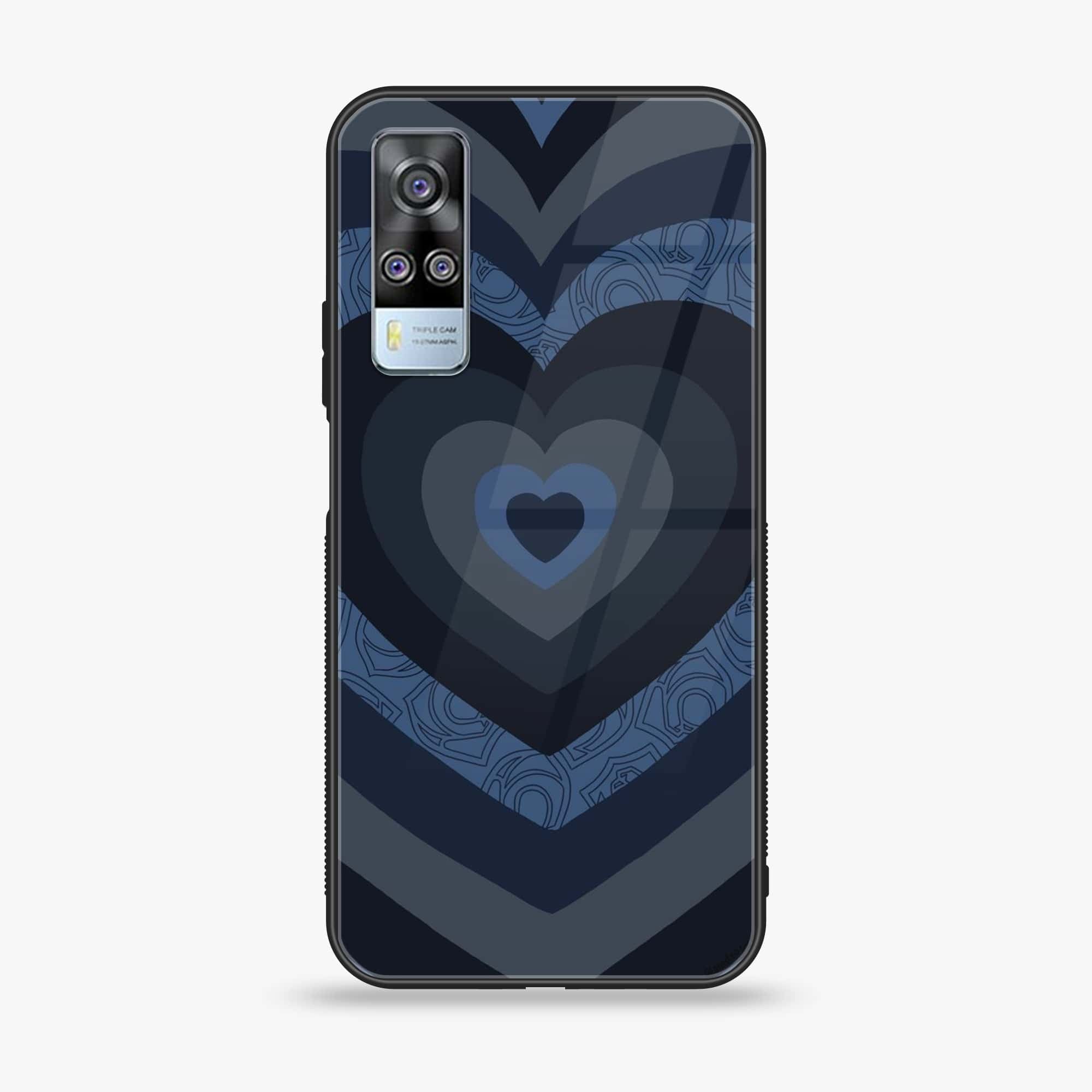 Vivo Y51 2020 - Heart Beat Series 2.0 - Premium Printed Glass soft Bumper shock Proof Case