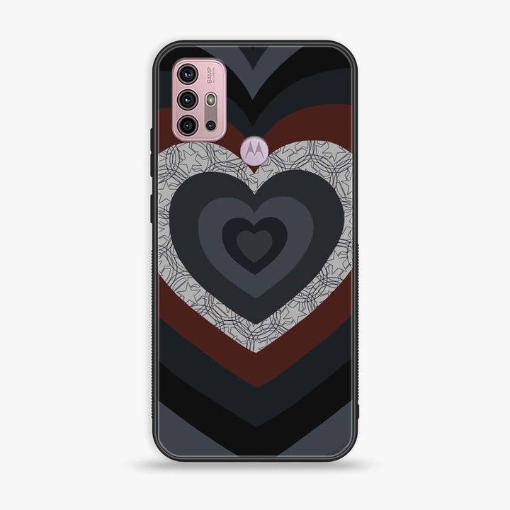 Motorola Moto G30 - Heart Beat 2.0 Design 7  - Premium Printed Glass soft Bumper shock Proof Case CS-44271