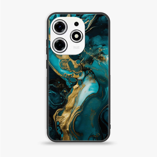 Tecno Spark 10 Pro - Liquid Marble Design 3 - Premium Printed Glass soft Bumper shock Proof Case CS-13509