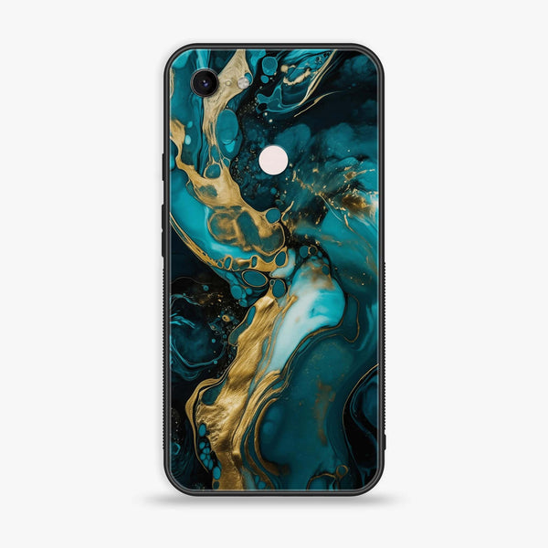 Google Pixel 3 - Liquid Marble Design 3 - Premium Printed Glass soft Bumper shock Proof Case CS-22191