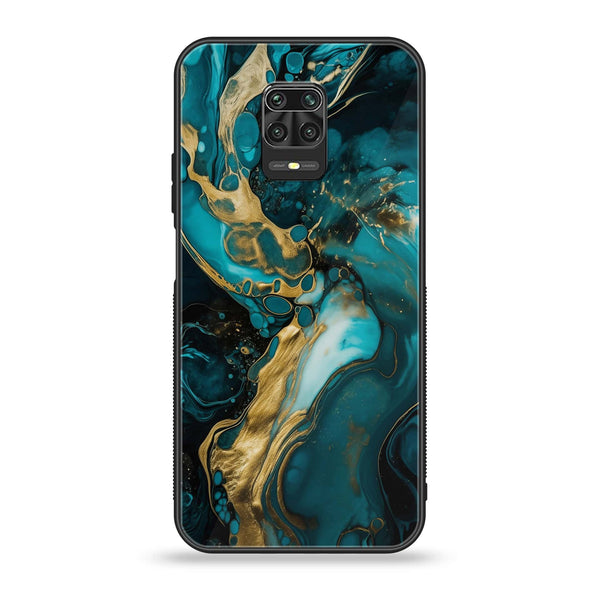 Xiaomi Redmi Note 9s/ Note 9 Pro  - Liquid Marble Design 3 - Premium Metal Printed soft Bumper shock Proof Case CS-34507