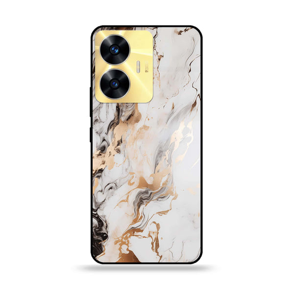 Realme C55 - Liquid Marble Series - Premium Printed Glass soft Bumper shock Proof Case