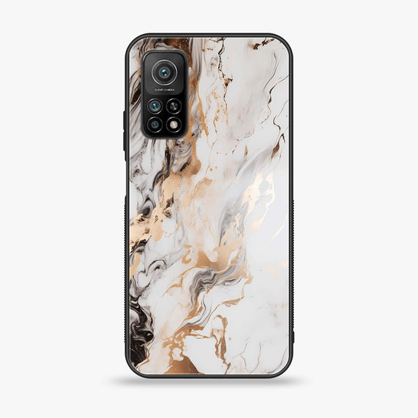 Xiaomi Mi 10T/10T Pro Liquid Marble Design 1 Premium Printed Glass soft Bumper shock Proof Case CS-17602