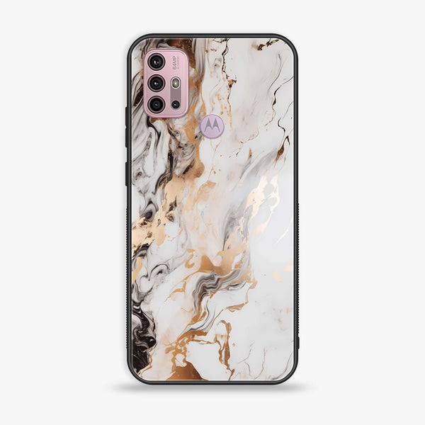 Motorola Moto G20 - Liquid Marble Series - Premium Printed Glass soft Bumper shock Proof Case