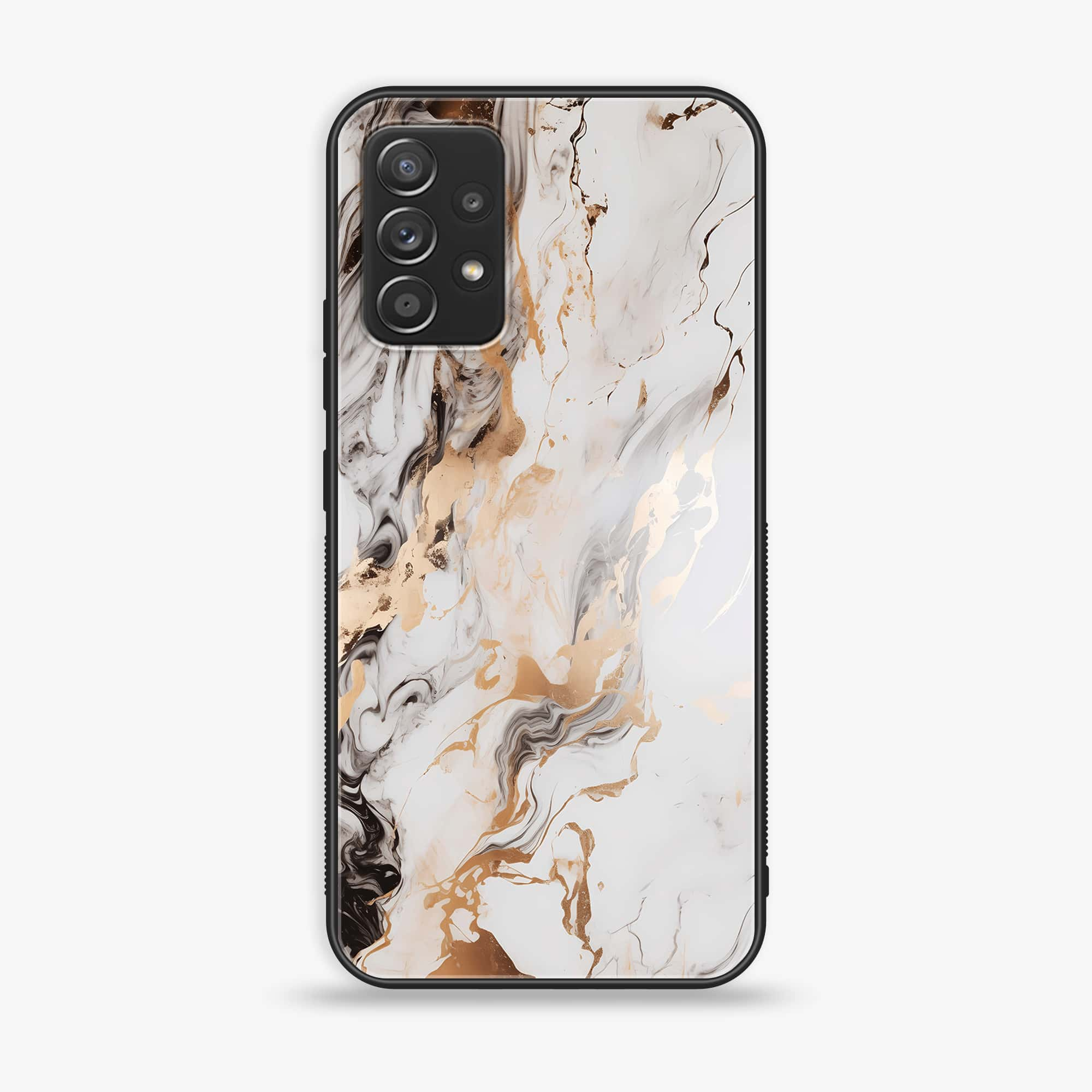 Samsung Galaxy A53 - Liquid Marble Series - Premium Printed Glass soft Bumper shock Proof Case