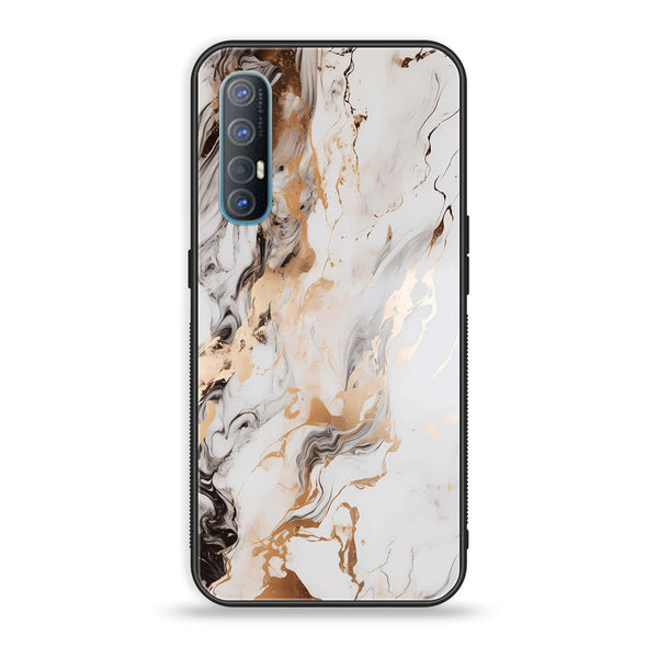 Oppo Find X2 Neo - Liquid Marble Series - Premium Printed Glass soft Bumper shock Proof Case