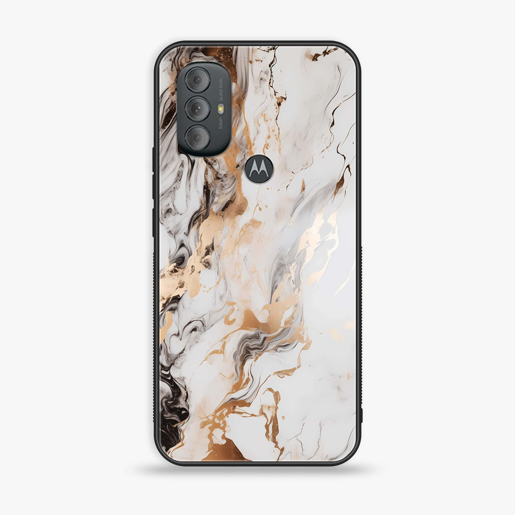 Motorola Moto G Power - Liquid Marble Series - Premium Printed Glass soft Bumper shock Proof Case