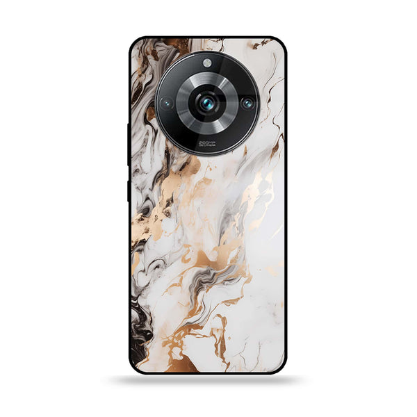 Realme 11 Pro Plus - Liquid Marble Series - Premium Printed Glass soft Bumper shock Proof Case