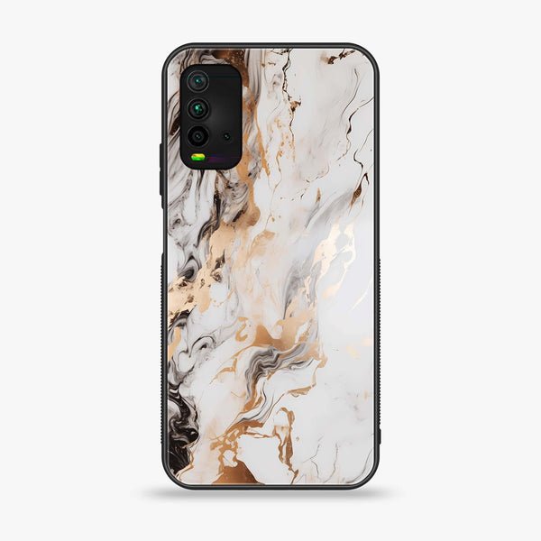 Xiaomi Redmi 9T - Liquid Marble Series - Premium Printed Glass soft Bumper shock Proof Case