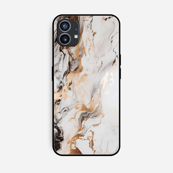 Nothing Phone (1) Liquid Marble Series Premium Printed Glass soft Bumper shock Proof Case