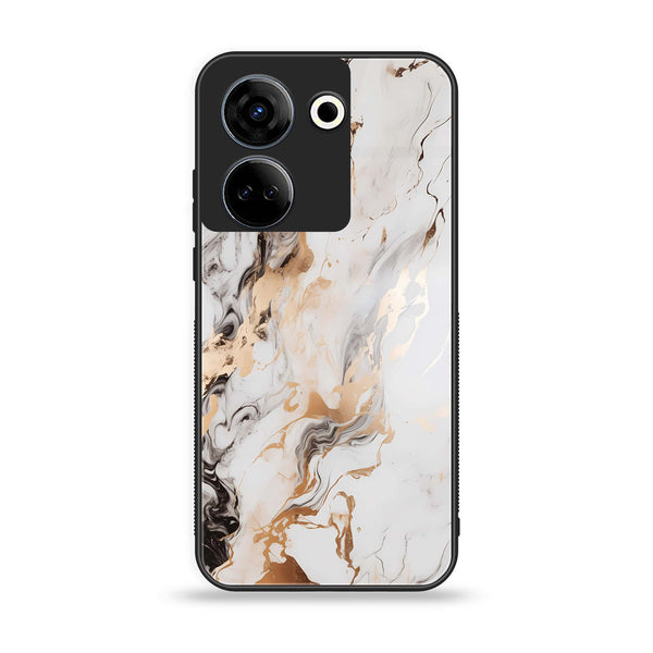 Tecno Camon 20 Pro - Liquid Marble Design 1 - Premium Printed Glass soft Bumper shock Proof Case CS-8561