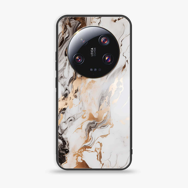 Xiaomi 13 Ultra - Liquid Marble Series - Premium Printed Glass soft Bumper shock Proof Case