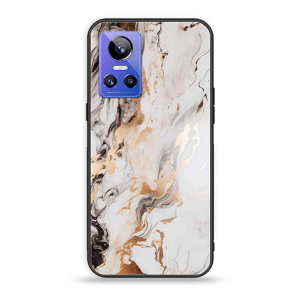 Realme GT Neo 3 - Liquid Marble Series - Premium Printed Glass soft Bumper shock Proof Case
