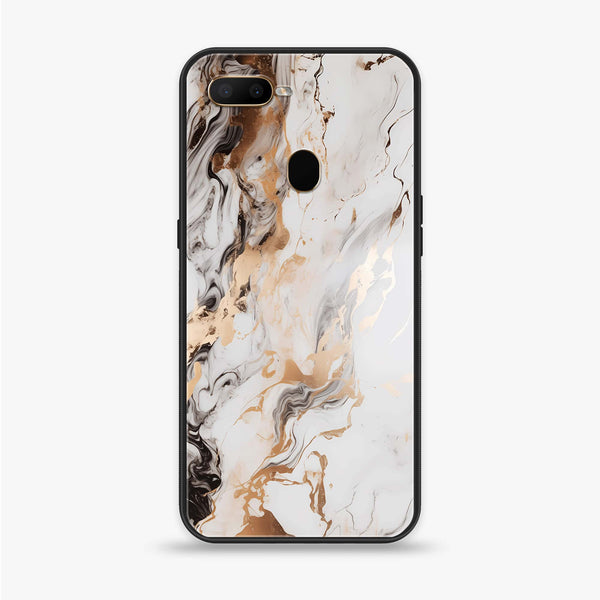 OPPO F9 Pro - Liquid Marble Series - Premium Printed Glass soft Bumper shock Proof Case