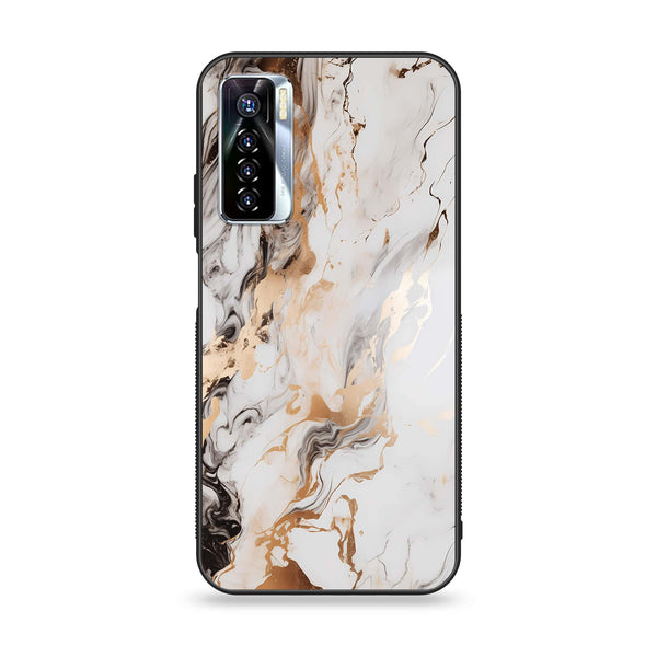 Tecno Camon 17 Pro - Liquid Marble Design 1 - Premium Printed Glass soft Bumper shock Proof Case CS-17932