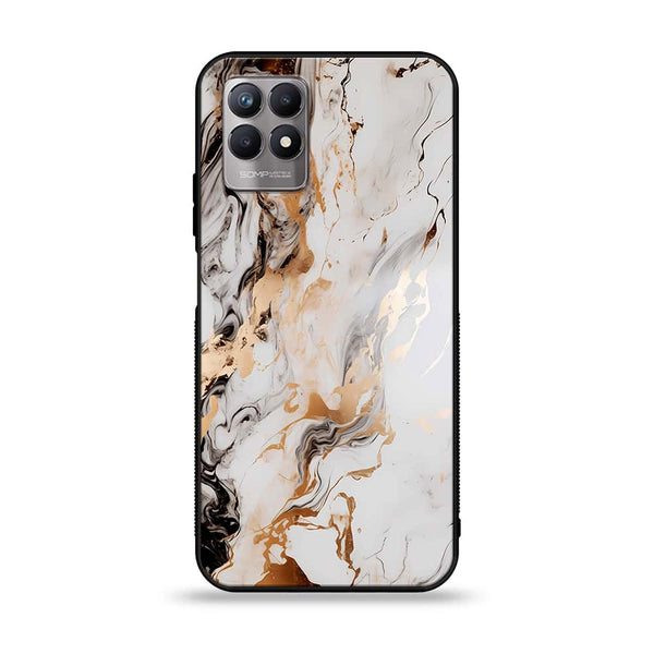 Realme Narzo 50 - Liquid Marble Series - Premium Printed Glass soft Bumper shock Proof Case