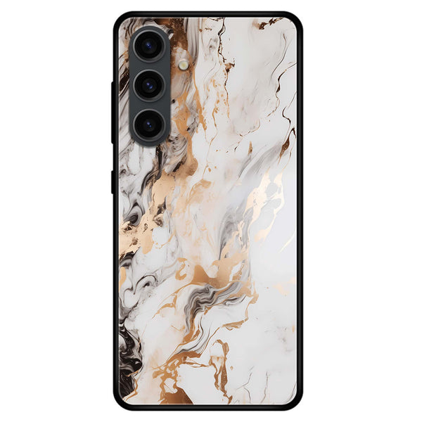 Samsung Galaxy S23 - Liquid Marble Series - Premium Metal Printed soft Bumper shock Proof Case
