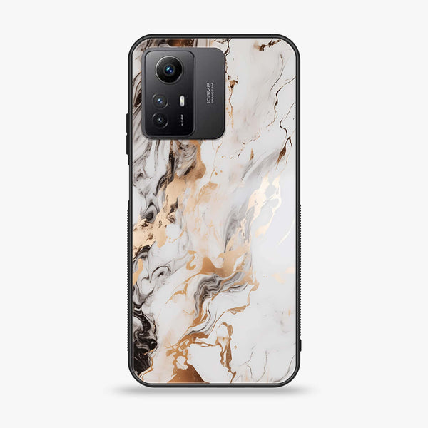 Xiaomi Redmi Note 12S - Liquid Marble Series- Premium Printed Glass soft Bumper shock Proof Case