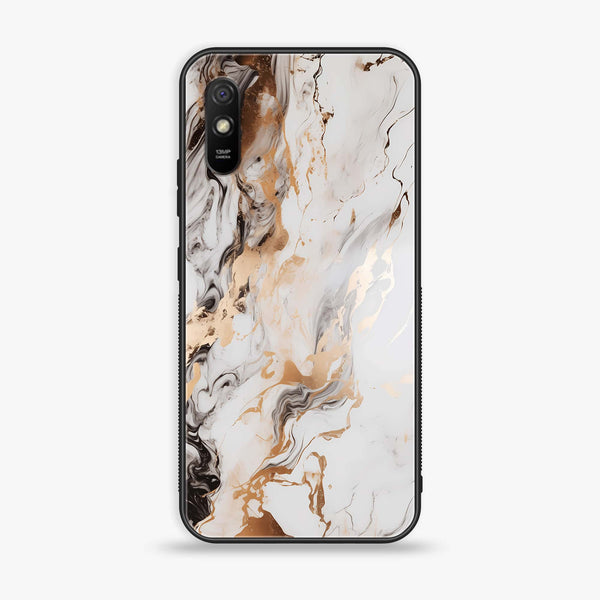 Xiaomi Redmi 9i - Liquid Marble Series - Premium Printed Glass soft Bumper shock Proof Case