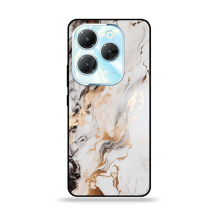 Infinix Hot 40 Pro / Hot 40  - Liquid Marble Design 1 - Premium Metal Printed soft Bumper Shock Proof Case CS-38689